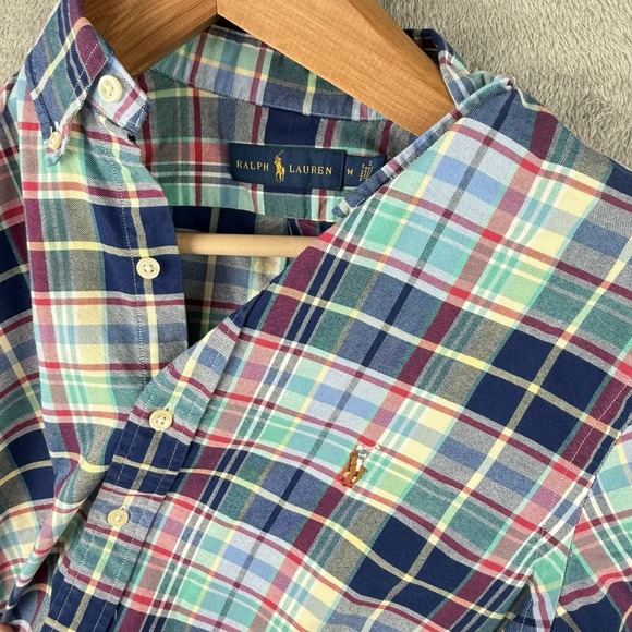 Ralph Lauren Other - Ralph Lauren S/S Button Down‎ Shirt Mens M Colorful Plaid Easter Wedding Casual